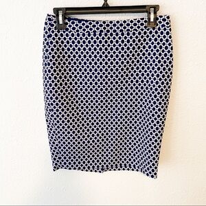 The Limited Blue and White Pencil Skirt
